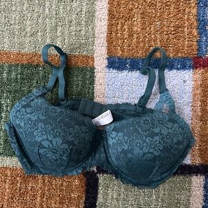 Victoria's Secret Deep Green Lace Bra